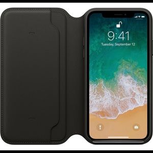 iPhone X Leather Folio case